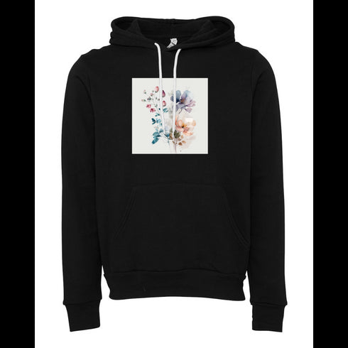 Watercolor Flower Bella canvas hoodie 3719
